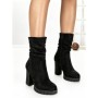 Botine cu Toc Gros 6AH37 BLACK | MEI