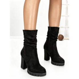 Botine cu Toc Gros 6AH37 BLACK | MEI