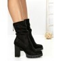 Botine cu Toc Gros 6AH37 BLACK | MEI