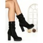 Botine cu Toc Gros 6AH37 BLACK | MEI