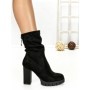 Botine cu Toc Gros 6AH37 BLACK | MEI