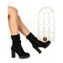 Botine cu Toc Gros 6AH37 BLACK | MEI