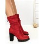 Botine cu Toc Gros 6AH37 RED | MEI