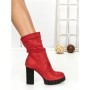 Botine cu Toc Gros 6AH37 RED | MEI