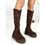 Cizme Dama cu Platforma 68WL25 DARK BROWN | MEI