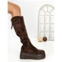 Cizme Dama cu Platforma 68WL25 DARK BROWN | MEI