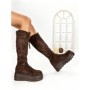 Cizme Dama cu Platforma 68WL25 DARK BROWN | MEI