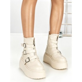 Ghete Dama cu Platforma 56WL13 BEIGE | MEI