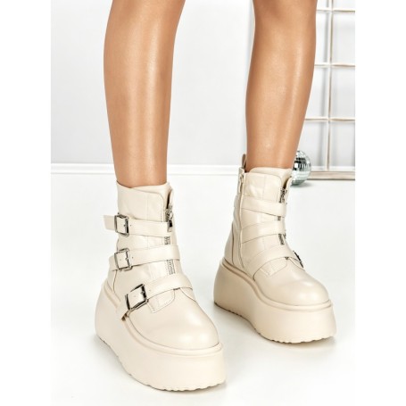 Ghete Dama cu Platforma 56WL13 BEIGE | MEI
