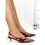 Pantofi cu Toc mic K726 WINE | ABLOOM