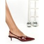 Pantofi cu Toc mic K726 WINE | ABLOOM