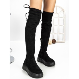 Cizme Dama cu Platforma 68WL28 BLACK | MEI