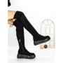 Cizme Dama cu Platforma 68WL28 BLACK | MEI