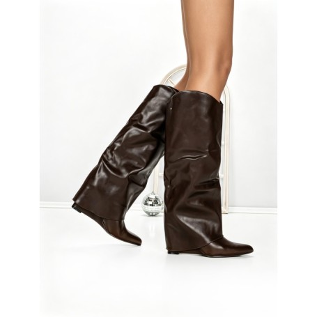 Cizme Dama cu Platforma 6GS3 DARK BROWN | MEI