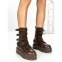 Ghete Dama cu Platforma 56WL2 DARK BROWN | MEI