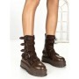 Ghete Dama cu Platforma 56WL2 DARK BROWN | MEI