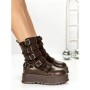 Ghete Dama cu Platforma 56WL2 DARK BROWN | MEI