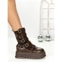 Ghete Dama cu Platforma 56WL2 DARK BROWN | MEI