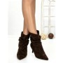 Botine cu Toc Subtire 6GS35 BROWN | MEI