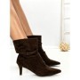 Botine cu Toc Subtire 6GS35 BROWN | MEI