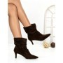 Botine cu Toc Subtire 6GS35 BROWN | MEI