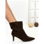Botine cu Toc Subtire 6GS35 BROWN | MEI