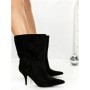 Botine cu Toc Subtire 6XKK3 BLACK | MEI