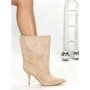 Botine cu Toc Subtire 6XKK3 BEIGE | MEI