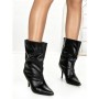 Botine cu Toc Subtire 6XKK3 BLACK | MEI