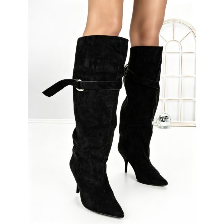 Cizme Dama cu Toc 6XKK5 BLACK | MEI