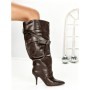 Cizme Dama cu Toc 6XKK5 BROWN | MEI