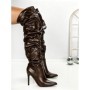 Cizme Dama cu Toc 6XKK10 BROWN | MEI