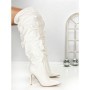 Cizme Dama cu Toc 6XKK10 WHITE | MEI