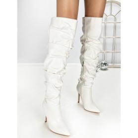 Cizme Dama cu Toc 6XKK10 WHITE | MEI