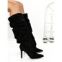 Cizme Dama cu Toc 6XKK9 BLACK | MEI