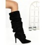 Cizme Dama cu Toc 6XKK9 BLACK | MEI