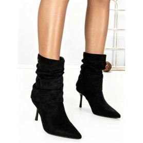 Botine cu Toc Subtire 6GS18 BLACK | MEI