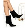 Botine cu Toc Subtire 6GS18 BLACK | MEI