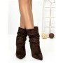 Botine cu Toc Subtire 6GS18 DARK BROWN | MEI
