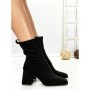 Botine cu Toc Gros 6GS10 BLACK | MEI