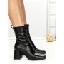 Botine cu Toc Gros 6GS10 BLACK | MEI