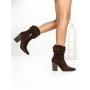 Botine cu Toc Gros 6KV13 BROWN | MEI