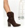 Botine cu Toc Gros 6KV13 BROWN | MEI