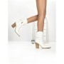 Botine cu Toc Gros 6KV13 WHITE | MEI