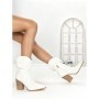 Botine cu Toc Gros 6KV13 WHITE | MEI