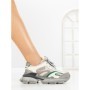 Pantofi Sport Dama din piele naturala Y5786 CREAM-GREEN | ADVANCER