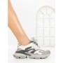 Pantofi Sport Dama din piele naturala Y5786 CREAM-GREY | ADVANCER