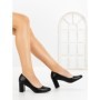 Pantofi cu Toc Gros 77-426 BLACK | CM