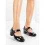 Pantofi cu Toc mic 77-448 BLACK | CM