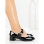 Pantofi cu Toc mic 77-448 BLACK | CM